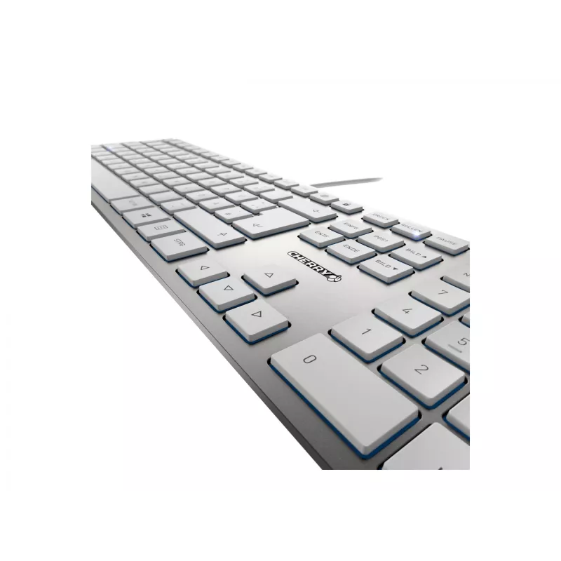 Tastatūra CHERRY KC 6000 plāns Universāla USB QWERTZ vācu sudraba