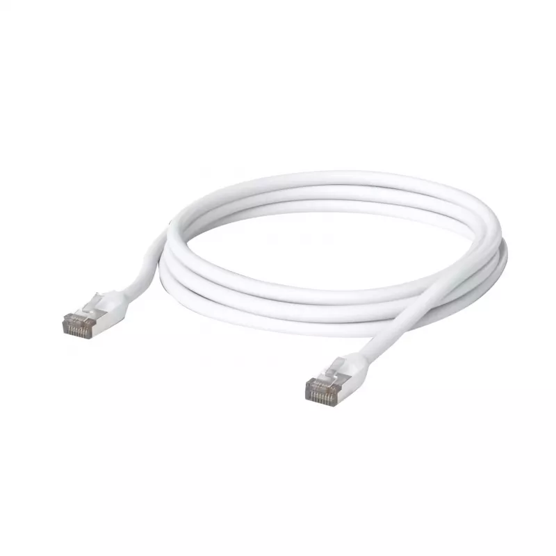Tīkla kabelis Ubiquiti UACC-CABLE-PATCH-OUTDOOR-3M-W RJ-45 Cat5e 3 m Balts S/UTP TPE
