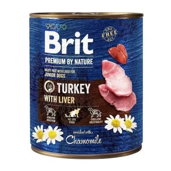 Brit Premium by Nature Junior mitrā suņu barība ar tītaru un aknām, 800 g