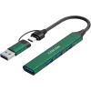 CANYON centrmezgls DS-02 4in1 USB-A/C Zaļš