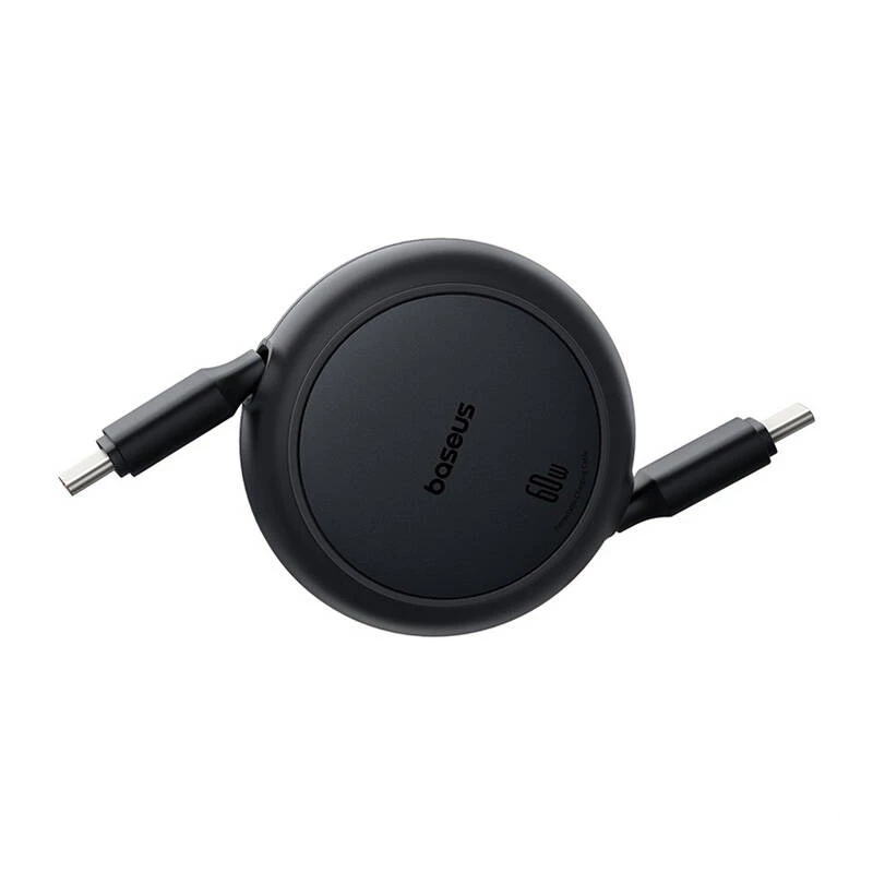 Baseus Free2Pull Mini USB-C uz USB-C USB kabelis, 60 W, 1, (melns)