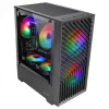 PC Case TACENS Mars Gaming MC-VORTEX Mini Tower Mini-ITX/Micro-ATX Temperēts stikls Melns, 3x120mm, 27.3 cm GPU, 162 mm CPU dzesētājs