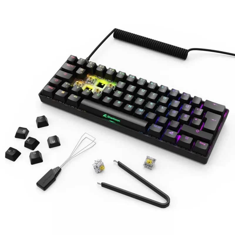 Sharkoon 100065629 tastatūra Home USB QWERTZ vācu melna