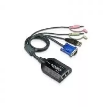 ATEN Dual USB - VGA uz CAT5e/6 KVM adaptera kabelis ar audio un virtuālā datu nesēja atbalstu (tikai KM0932)
