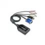 ATEN Dual USB - VGA uz CAT5e/6 KVM adaptera kabelis ar audio un virtuālā datu nesēja atbalstu (tikai KM0932)