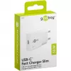 USB-C PD GaN ātrais lādētājs plāns (30 W) (balts)