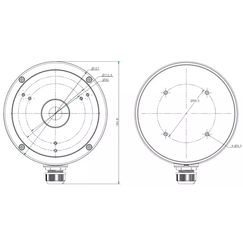 Hikvision Digital Technology DS-1280ZJ-M drošības kameras piederums sadales kārba