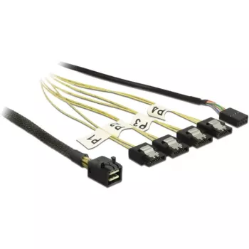 Kabelis DeLOCK Mini SAS HD SFF-8643 uz 4xSATA 7pin 1m