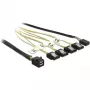 Kabelis DeLOCK Mini SAS HD SFF-8643 uz 4xSATA 7pin 1m
