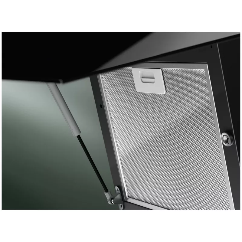 Wall-mounted extractor hood Electrolux LFV626K, Melns, 598×396 mm, 615 m³/h recirculating, 62 dB, charcoal filter