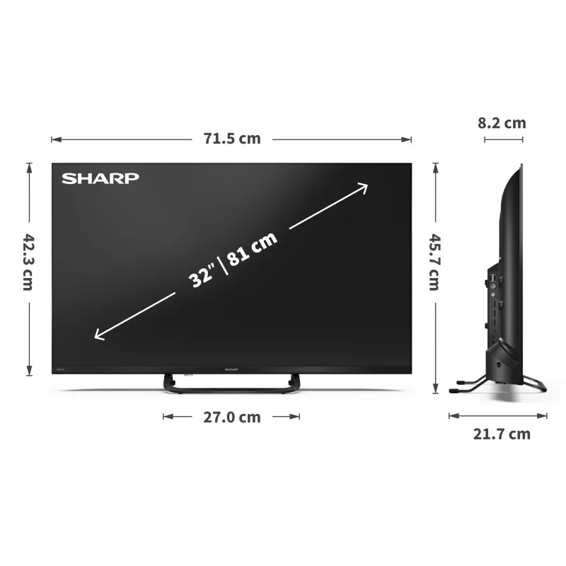 Sharp 32HF3865E 32 collu Smart TV ar Google TV
