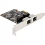 Delock PCI Express x1 karte uz 2 x RJ45 Gigabit LAN RTL8111 (88615)