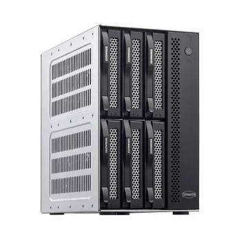 TerraMaster D6-320 disku masīvs galda melns 6 diskiem HDD SSD