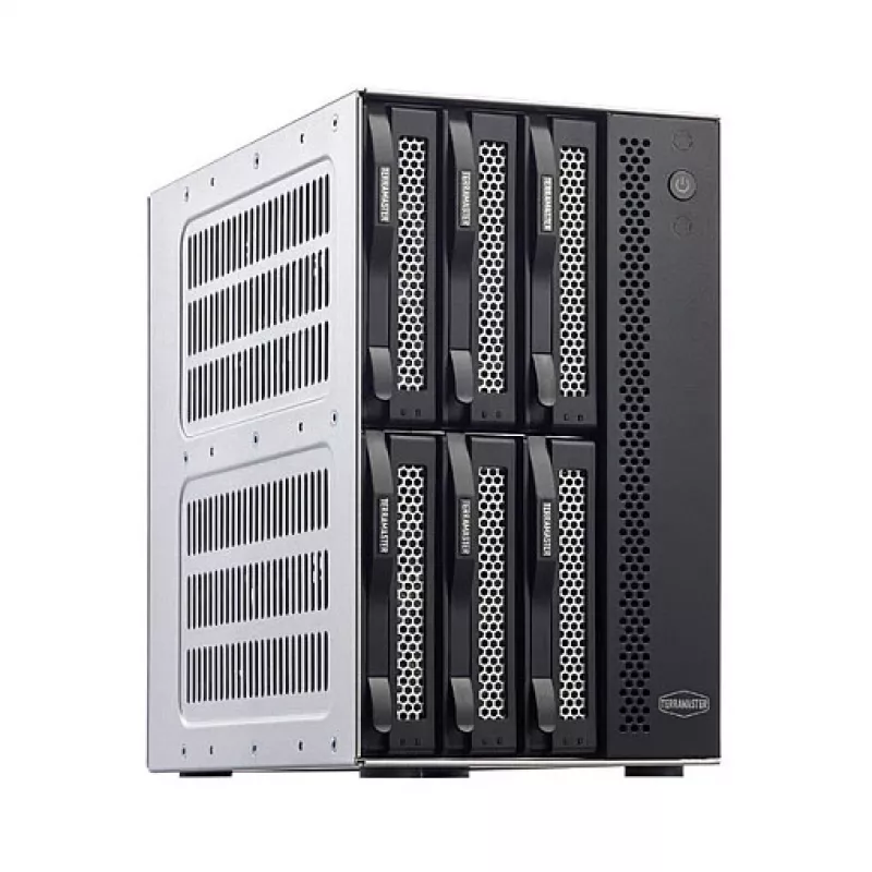 TerraMaster D6-320 disku masīvs galda melns 6 diskiem HDD SSD