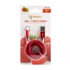 Sbox USB->Type-C M/M 1.5m CTYPE-1.5R Zemeņu sarkans
