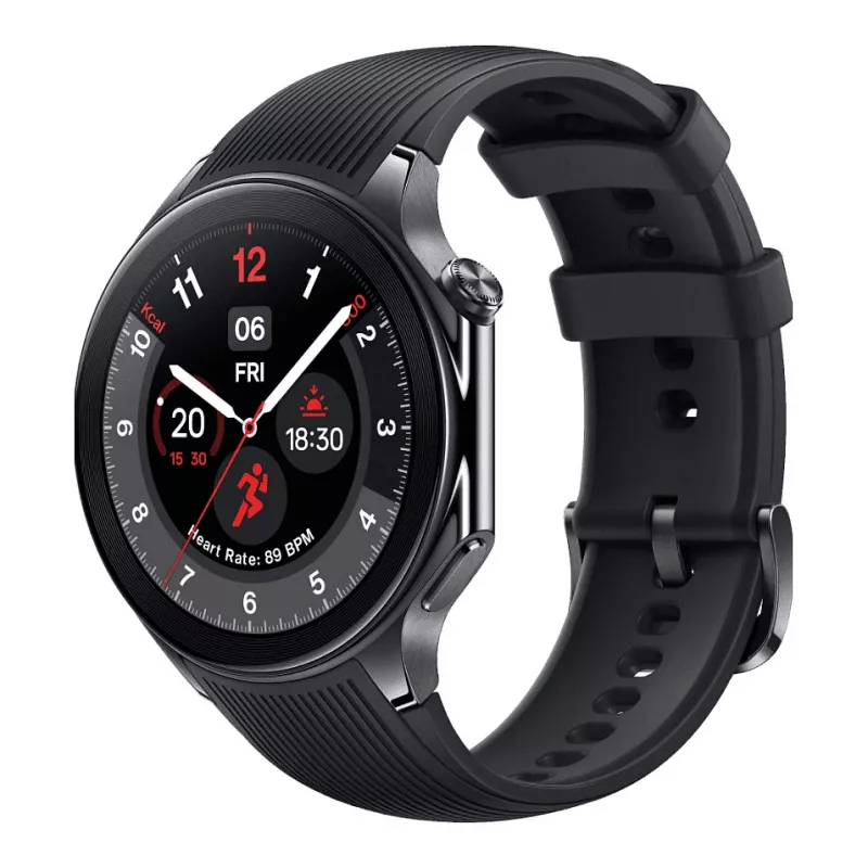 OnePlus Watch 2 - 46 mm - viedpulkstenis ar siksniņu - Fluoroelastomer - Plaukstas izmērs: 140-210 mm - Displejs 3,63 cm (1,43)