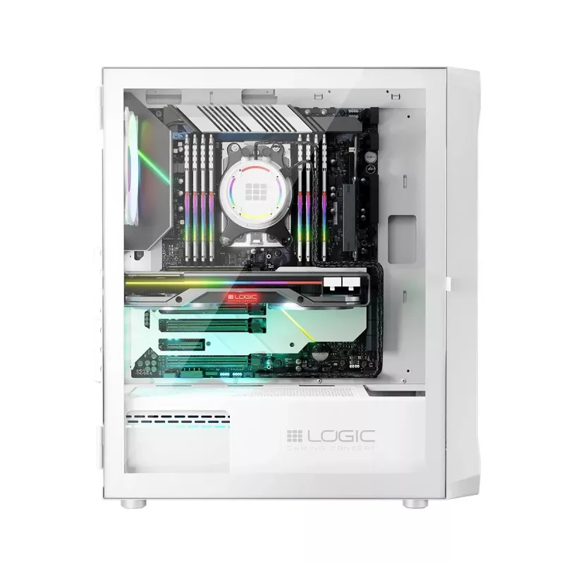 Logic PORTOS ARGB MINIDI USB 3.0 korpuss balts