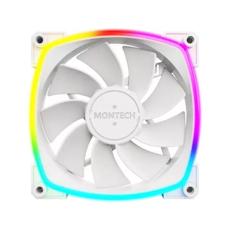 Montech RX120 PWM datora korpusa ventilators 12 cm Balts 3 gab.