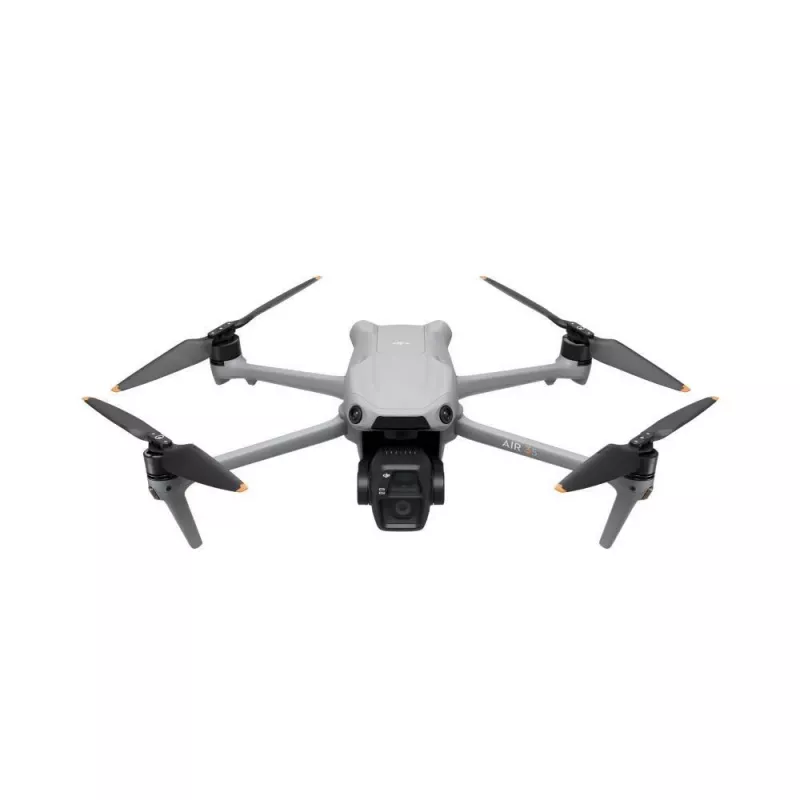 Quadcopter DJI Air 3s — 4 rotoru drons, 50 MP kamera, 3840×2160 video, 27 m/s, 32 000 m diapazons, 4276 mAh baterija, 42 GB iekšējā atmiņa, Pelēks