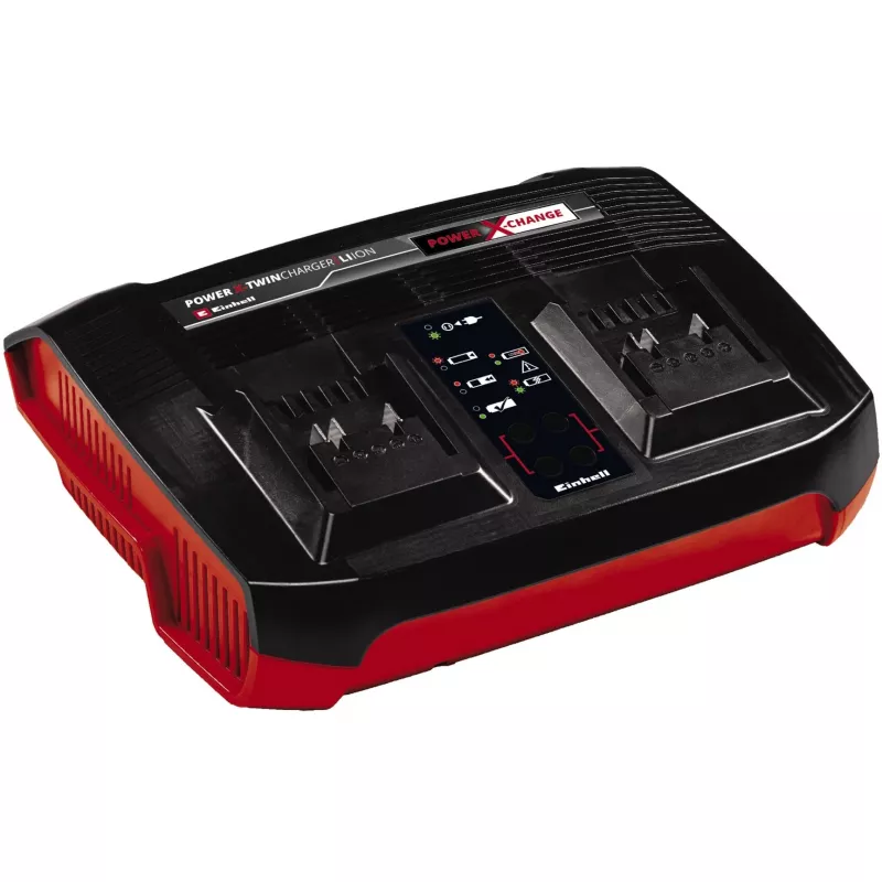 Baterijas lādētāja komplekts Einhell 2x 4.0Ah Twincharger AC LED