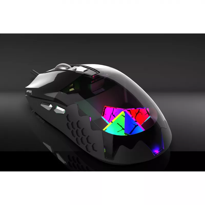 INCA ciāna INCA Empousa 3D RGB LED 7200 DPI makro taustiņu privātā spēļu pele