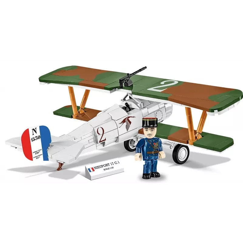 Konstruktors Cobi Blocks Nieuport 17 C.1 277 gab. — Modeļa lidmašīnas komplekts, kolekcionējams klucīšu komplekts