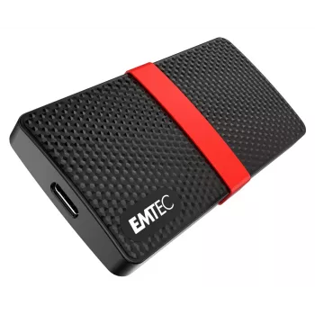 EMTEC SSD Power Plus X200 - SSD - 128 GB - ārējais (portatīvais) - USB 3.1 Gen 1 (USB-C savienotājs) (ECSSD128GX200)