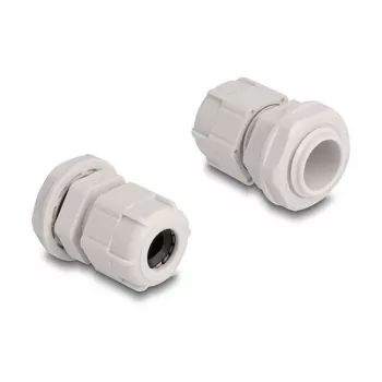 Kabeļu blīvslēgs M16 DELOCK, plastmasas, pelēks, iepakojumā 10