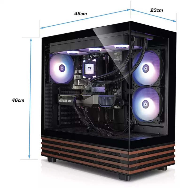 FTW A-Line LCS 5060Ti D5, Gaming-PC melns/caurspīdīgs, Windows 11 Home