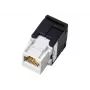 RJ45 vadu savienotājs Alantec MB001, taisna sievišķā, zeltīti kontakti, AWG 22/24, 568 A, termoplasts, melns/baltss