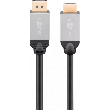 Wentronic 71460 Kabeļa saskarnes/dzimuma adapteris DisplayPort HDMI Melns - Pelēks (71460)