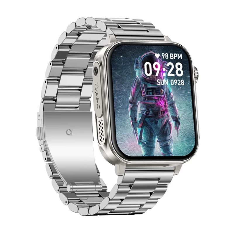 Viedpulkstenis Colmi P80 Steel Silver ar Bluetooth un sirdsdarbības monitoru