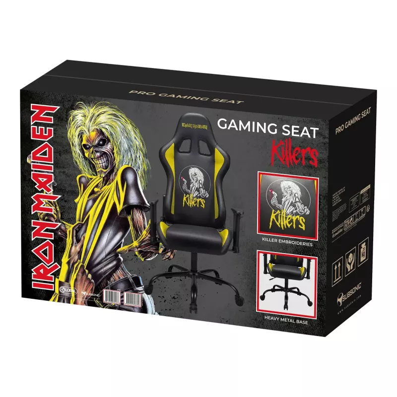 Spēļu krēsls SUBSONIC Subsonic Pro Iron Maiden Killers — ergonomisks dizains, regulējams augstums