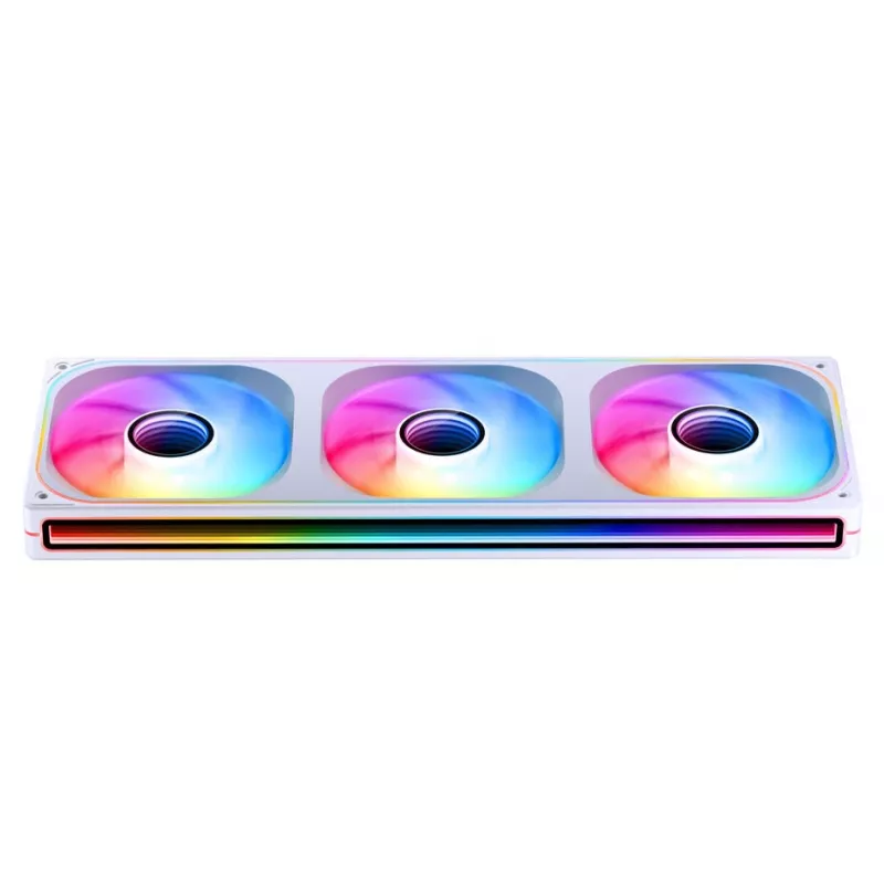 360mm ARGB PWM radiatora ventilatoru komplekts Jonsbo ZB-360 balts — 3x120mm PWM ARGB ventilatori šķidruma dzesēšanas radiatoriem