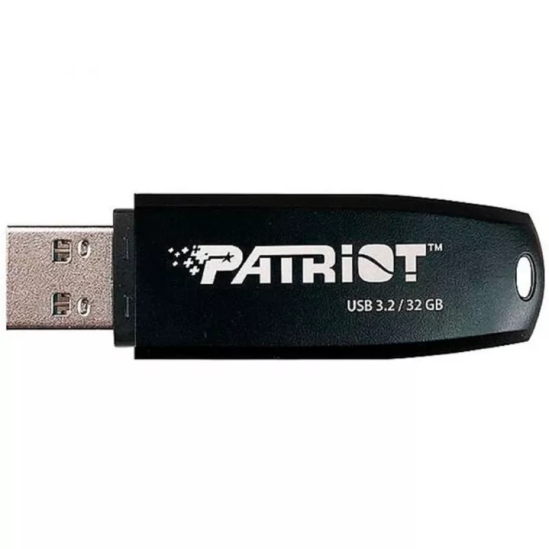 USB zibatmiņa PATRIOT 32 GB USB Type-A 3.2 Gen 1 melna, 80 MB/s, kabatas atslēgu gredzens