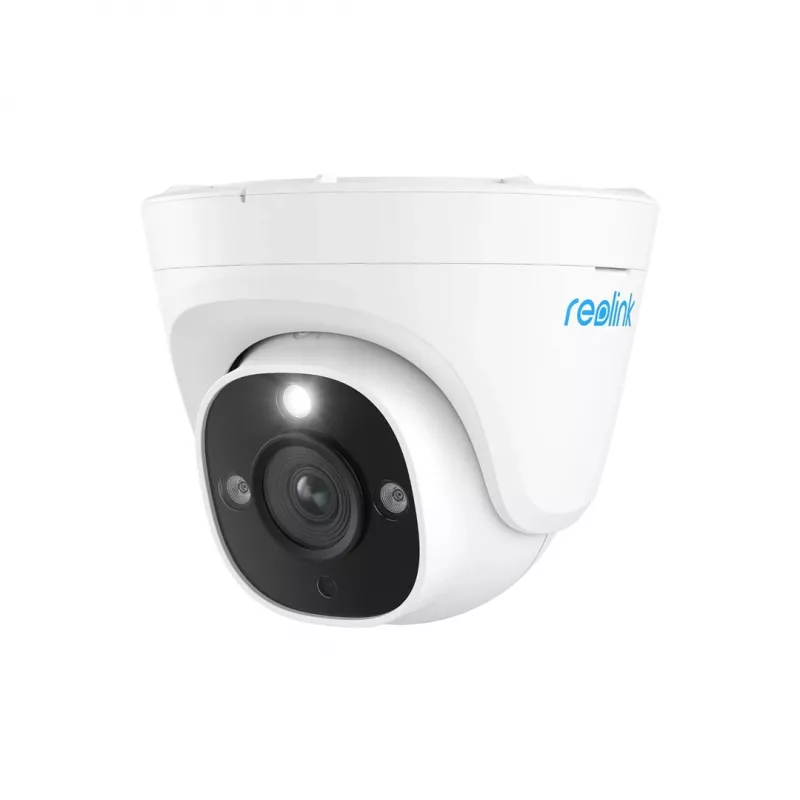 IP drošības kamera Reolink P344 Dome — 12 MP (4512×2512), 4 mm objektīvs, PoE/DC, IP67, 30 m IR, balts tornītis, 100°×50° skata leņķi