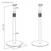 Grīdas statīvs MACLEAN MC-496 Sonos Era 100 un 300, regulējams augstums 682–1068 mm