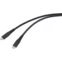 Renkforce USB-C kabelis USB4 melns TPE pārklājums RF-6662038 - Digitālais/Datu - 0,5 m (RF-6662038)