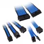 Pīta kabeļa pagarinātāju komplekts Kolink Core Adept — 20+4pin, 8pin, 4+4pin, 3×6+2pin, zils, PET apvalks