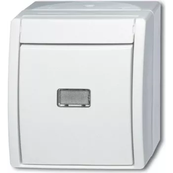 BUSCH JAEGER 2601/6 WGL-54 - 1P - Balta - 250 V - 10 A - 74 mm - 55 mm