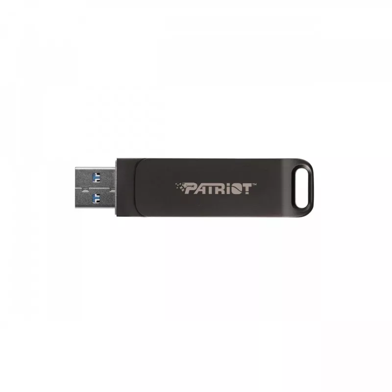 USB zibatmiņa PATRIOT RAGE R550 128GB USB 3.2 (USB-A / USB-C), lasīšana 100 MB/s, grozāms, melns
