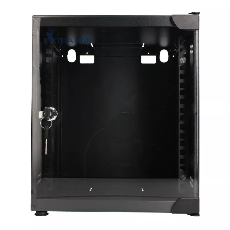 EXTRALINK LITE 6U 10 280X310 SIENAS STIPRINĀMA STATĪVU SKAPJA MELNS