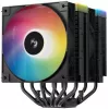 Gaisa dzesētājs DeepCool AG620 BK ARGB V2 — 120 mm divkāršs ventilators, 6 siltuma caurules, LGA 1700/AM4/AM5 atbalsts, melns