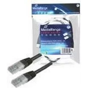 komutācijas kabelis MediaRange RJ45 U/UTP C5e 3,0 m (UTP) melns (MRCS116)