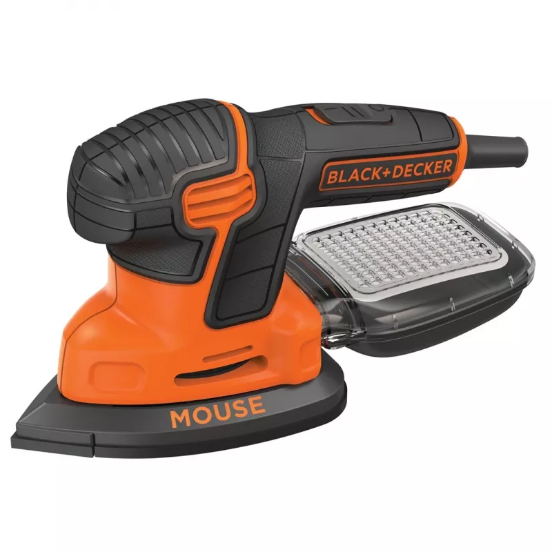 Pārnēsājamā slīpmašīna Melns & Decker KA2500K-QS, 120 W, 2 mm orbītas diametrs, 135×95 mm loksne, 230 V, 2 m kabelis