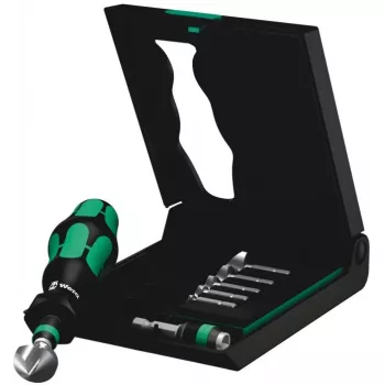 Wera iegremdējamo urbju komplekts 8 daļas 6,3 mm, 8,3 mm, 10,4 mm, 12,4 mm, 16,5 mm, 20,5 mm HSS 05104655001 1/4 (6,3 mm) 1 komplekts (05104655001)