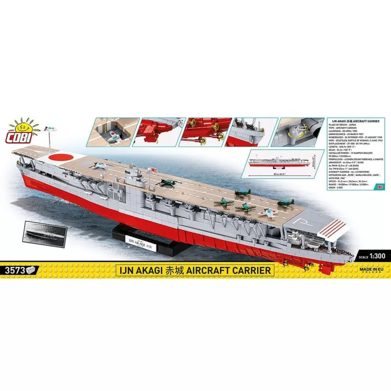 COBI IJN Akagi lidmašīnu bāzes kuģa konstruktors, 3573 detaļas
