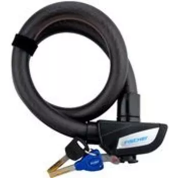 Kabeļa slēdzene FISCHER 85903 — 850 mm melna tērauda drošības trose