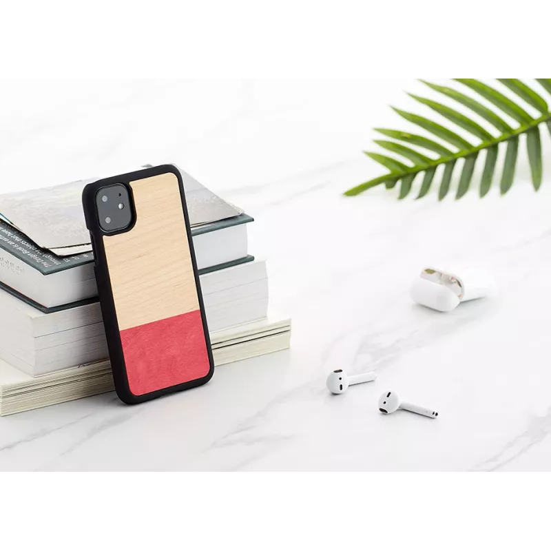 Viedtālruņa maciņš vīrs un koks iPhone 11 — melns, nesaskaņots dizains
