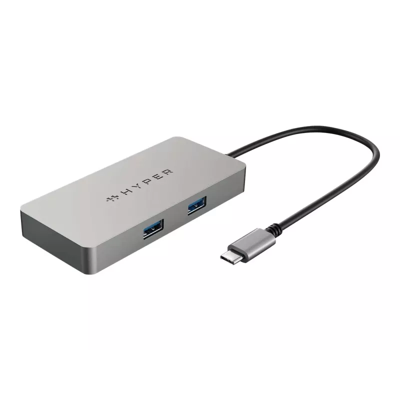 HYPER HDMB2 interfeisa centrs USB 3.2 Gen 1 (3.1 Gen 1) Type-C 5000 Mbit/s Nerūsējošais tērauds